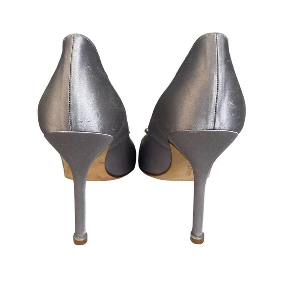 Manolo Blahnik Hangisi Satin Pump Lilac Purple Size 9 - Picture 5 of 13